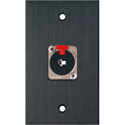 Photo of My Custom Shop WPBA-1111 1-Gang Black Anodized Wall Plate w/ 1 NJ3FP6C-B 1/4-In. TRS Latching Jack