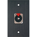 Photo of My Custom Shop 1-Gang Black Anodized Wall Plate w/ 1 NJ3FP6C-B 1/4-In. TRS Latching Jack