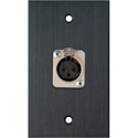 Photo of My Custom Shop WPBA-1115 1-Gang Black Anodized Wall Plate w/ 1 Neutrik 3-Pin XLR-F Connector