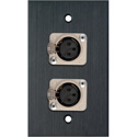 Photo of My Custom Shop 1-Gang Black Anodized Wall Plate w/ Two 3-Pin Female XLR to Terminal Block