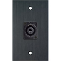 Photo of My Custom Shop WPBA-1123 1-Gang Black Anodized Wall Plate w/ One 4-Pole speakON Male Connector