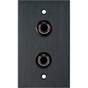 Photo of My Custom Shop WPBA-1133 1-Gang Black Anodized Wall Plate w/ 2 -4 Pin S-Video w/Solder Points