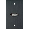 Photo of My Custom Shop WPBA-1136 1-Gang Black Anodized Wall Plate w/ 1-HD 15-Pin Female Rear Solder Points