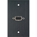 Photo of My Custom Shop 1-Gang Black Anodized Wall Plate w/ One 9-Pin D-Sub Rear Solder Connector