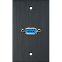 Photo of My Custom Shop WPBA-1142 1-Gang Black Anodized Wall Plate w/ One 9-Pin D-Sub Barrel