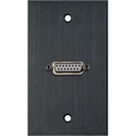 Photo of My Custom Shop WPBA-1144 1-Gang Black Anodized Wall Plate w/ One 15-Pin Female Rear Solder Connector