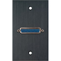 Photo of My Custom Shop WPBA-1148 1-Gang Black Anodized Wall Plate w/ Single 25-Pin D-Sub Female to Rear Solder Points