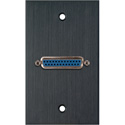 Photo of My Custom Shop 1-Gang Black Anodized Wall Plate w/ Single 25-Pin D-Sub Female to Rear Solder Points