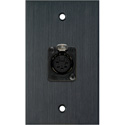 Photo of My Custom Shop WPBA-1178 1-Gang Black Anodized Wall Plate w/ One 5-Pin XLR DMX Connector