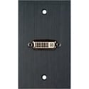 My Custom Shop 1-Gang Black Anodized Wall Plate w/ 1 DVI Feed-Thru