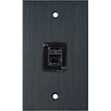 Photo of My Custom Shop WPBA-1194 1-Gang Black Anodized Wall Plate w/ 1 CAT-5e RJ45 F-F Feedthru