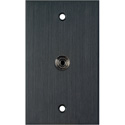 Photo of My Custom Shop WPBA-1196 1-Gang Black Anodized Wall Plate w/ 1 mini 3.5 stereo feedthrough