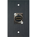 Photo of My Custom Shop WPBA-1199 1-Gang Black Anodized Wall Plate with (1) HDMI 2.0 Feedthru