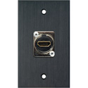 Photo of My Custom Shop 1-Gang Black Anodized Wall Plate with (1) HDMI 2.0 Feedthru