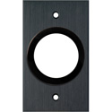 Photo of My Custom Shop WPBA-158GROM 1-Gang Black Anodized Wall Plate w/ One 1-5/8in inch Grommet