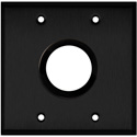 Photo of My Custom Shop WPBA-2158GROM 2-Gang Black Anodized Wall Plate w/ One 1-5/8 inch Grommet