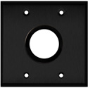 Photo of My Custom Shop 2-Gang Black Anodized Wall Plate w/ One 1-5/8 inch Grommet