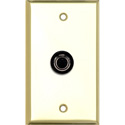 Photo of My Custom Shop WPBR-1132 1-Gang Brass Wall Plate w/ 1 4-Pin S-Video With Solder Points