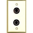 Photo of My Custom Shop WPBR-1133 1-Gang Brass Wall Plate w/ 2 4-Pin S-Video With Solder Points