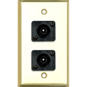 Photo of My Custom Shop WPBR-1210 1-Gang Brass Wall Plate w/ 2 Toslink connectors