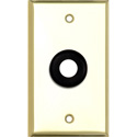 Photo of My Custom Shop 1-Gang Brass Wall Plate w/ One 1/2 inch Grommet