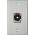 Photo of My Custom Shop WPCA-1111 1-Gang Clear Anodized Wall Plate w/ 1 NJ3FP6C 1/4-In. TRS Latching Jack