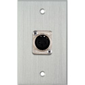 Photo of My Custom Shop WPCA-1117 1-Gang Clear Anodized Wall Plate w/ 1 Latchless 3-Pin Female XLR