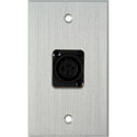 Photo of My Custom Shop WPCA-1121 1-Gang Clear Anodized Wall Plate w/ Plastic Latchless 3-Pin XLR Female