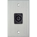 Photo of My Custom Shop WPCA-1123 1-Gang Clear Anodized Wall Plate w/ One 4-Pole speakON Male Connector