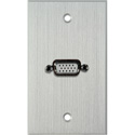Photo of My Custom Shop WPCA-1136 1-Gang Clear Anodized Wall Plate w/ 1 HD 15-Pin Female Rear Solder Points