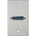 Photo of My Custom Shop WPCA-1148 1-Gang Clear Anodized Wall Plate w/ Single 25-Pin D-Sub Female to Rear Solder Points