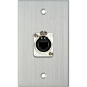 Photo of My Custom Shop WPCA-1165 1-Gang Clear Anodized Wall Plate w/ 1 NEUTRIK RJ45 To Rear Krone Terminals