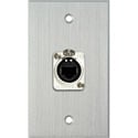 Photo of My Custom Shop WPCA-1167 1-Gang Clear Anodized Wall Plate w/ 1 NEUTRIK RJ45 To Rear IDC110 Connector