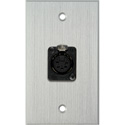 Photo of My Custom Shop WPCA-1178 1-Gang Clear Anodized Wall Plate w/ One 5-Pin XLR DMX Connector