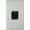 Photo of My Custom Shop 1-Gang Clear Anodized Wall Plate w/ One 5-Pin XLR DMX Connector