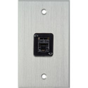 Photo of My Custom Shop 1-Gang Clear Anodized Wall Plate w/ 1 CAT-5e RJ45 F-F Feedthru