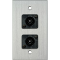 Photo of My Custom Shop WPCA-1210 1-Gang Clear Anodized Wall Plate w/ 2 Toslink connectors