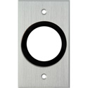 Photo of My Custom Shop WPCA-158GROM 1-Gang Clear Anodized Wall Plate w/ One 1-5/8 inch Grommet
