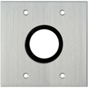 Photo of My Custom Shop WPCA-2158GROM 2-Gang Clear Anodized Wall Plate w/ One 1-5/8 inch Grommet