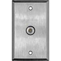 My Custom Shop WPL-1101 1-Gang Stainless Steel Wall Plate w/ 1 BNC F-F Feedthru