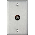 Photo of My Custom Shop WPL-1105 1-Gang Stainless Steel Wall Plate w/ 1 RCA Feed-Thru Barrel