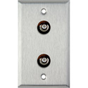 Photo of My Custom Shop WPL-1106 1-Gang Stainless Steel Wall Plate w/ 2 RCA F-F