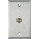 Photo of My Custom Shop WPL-1107 1-Gang Stainless Steel Wall Plate w/ 1-F-Connector F-F Feedthru