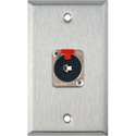 Photo of My Custom Shop WPL-1111 1-Gang Stainless Steel Wall Plate w/ 1 Latching 1/4 TRS Chassis Mount