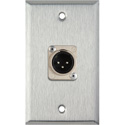 Photo of My Custom Shop WPL-1113 1-Gang Stainless Steel Wall Plate w/ 1 Neutrik 3-Pin XLR Male