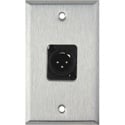 Photo of My Custom Shop WPL-1119 1-Gang Stainless Steel Wall Plate w/ Plastic 3-Pin Male XLR