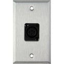 Photo of My Custom Shop 1-Gang Stainless Steel Wall Plate w/ Plastic Latchless 3-Pin Female XLR