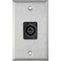 Photo of My Custom Shop WPL-1123 1-Gang Stainless Steel Wall Plate w/One 4-Pole speakON Male Connector