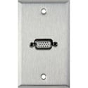 My Custom Shop WPL-1136 1-Gang Stainless Steel Wall Plate w/ One HD 15-Pin Female Rear Solder Points