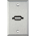 Photo of My Custom Shop 1-Gang Stainless Steel Wall Plate w/ One HD 15-Pin Female Rear Solder Points